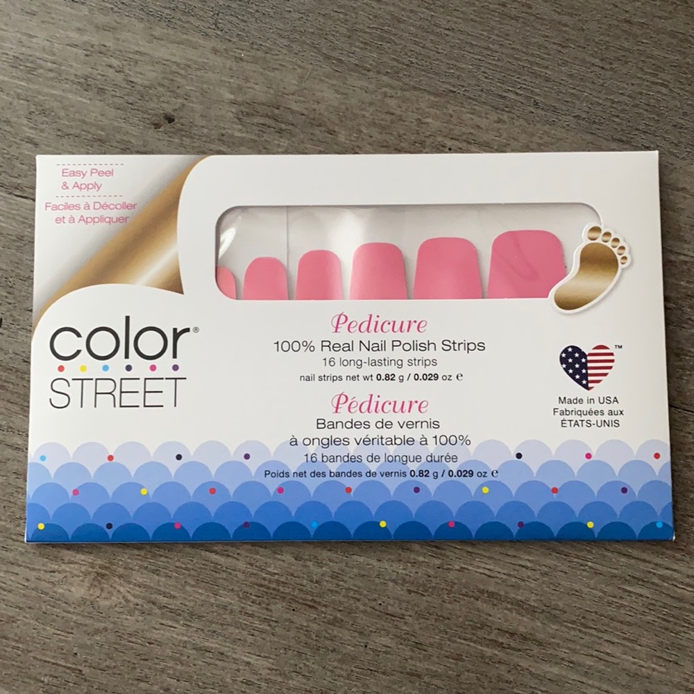 Color Street Strawberry Sunrise Pedicure Set